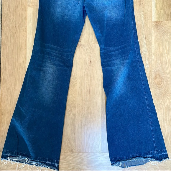 MANGO | High Rise Flare Released Hem Jean Pants - Picture 3 of 9